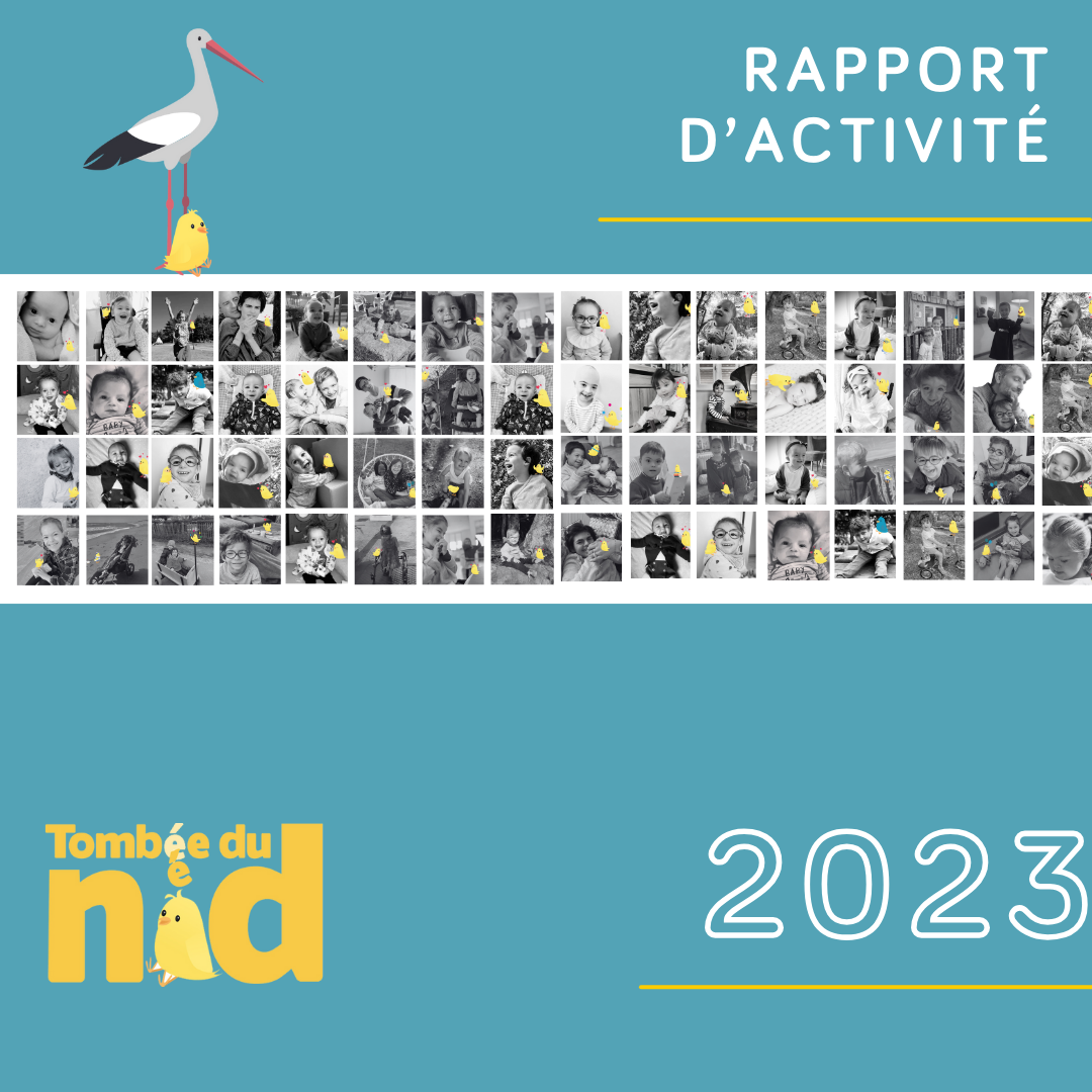 rapport d'activité 2023 , Tombée du Nid , photos de tous les poussins