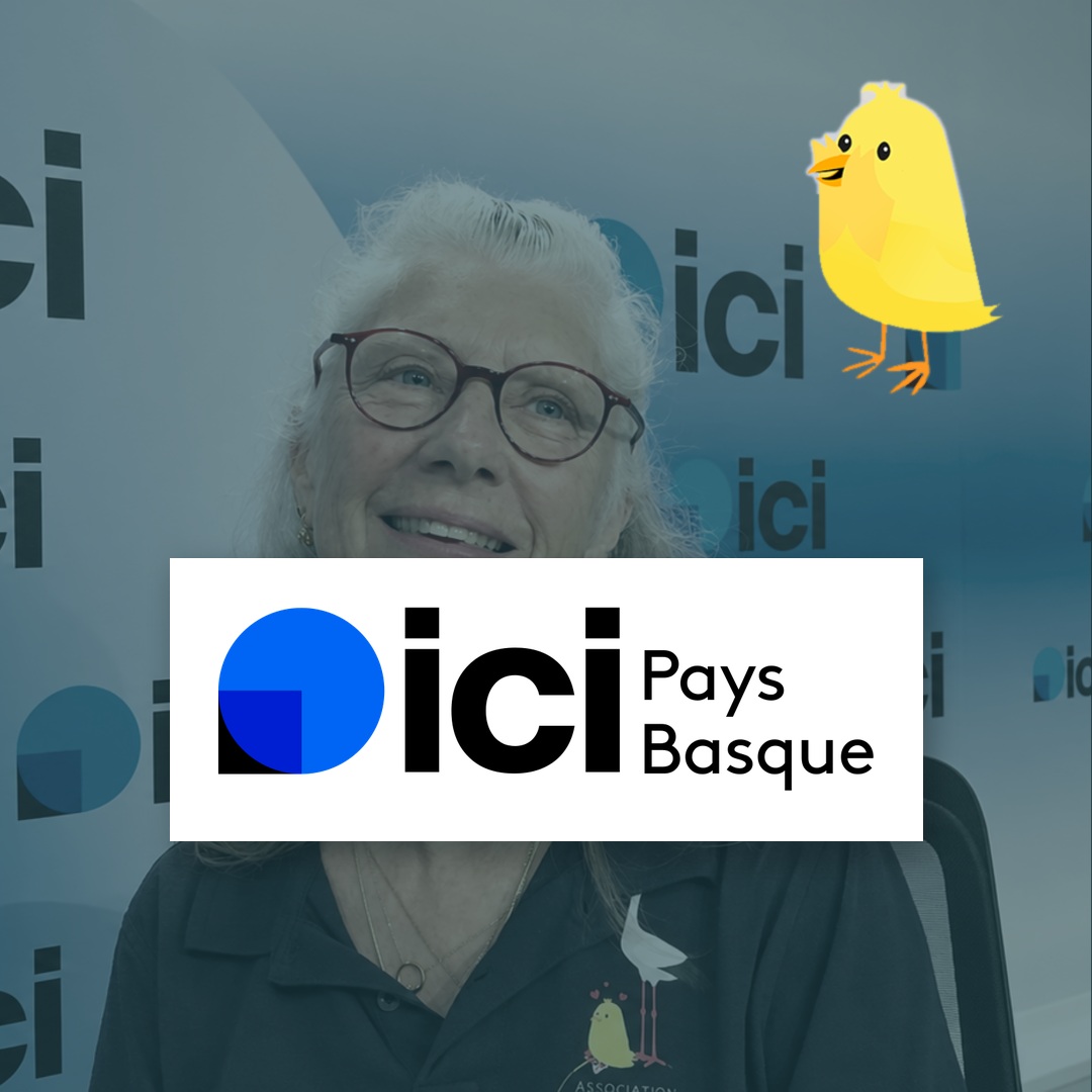 Visuel ICI Pays Basque : Frédérique Herbodeau, relais locale de Tombée du Nid, en polo de l’association